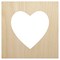 Heart In Square Box Frame Unfinished Wood Shape Piece Cutout for DIY Craft Projects